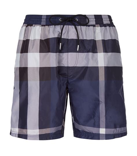 burberry shorts men blue|Burberry check patterned shorts.